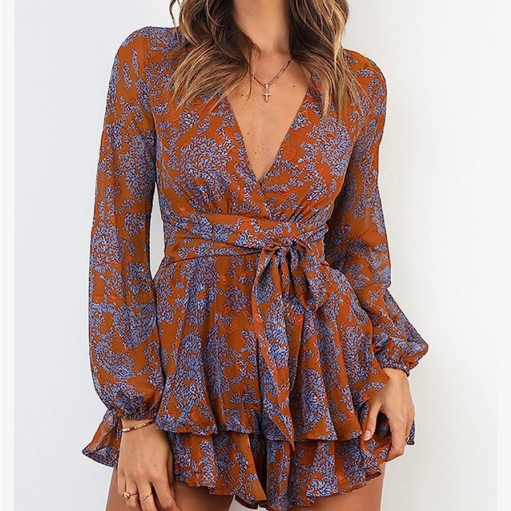 Orange & Purple Romper